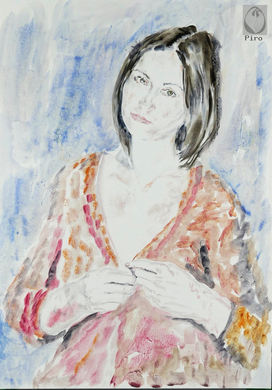 oil on paper - olio su carta di Piro